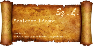Szalczer Lóránt névjegykártya