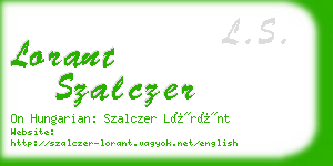lorant szalczer business card